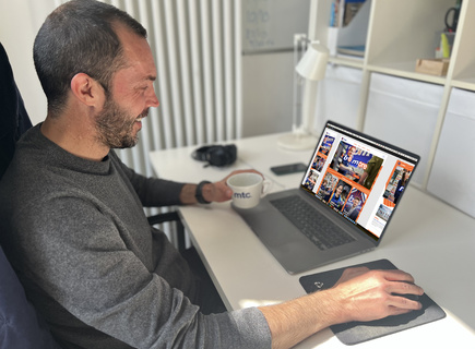 Our talented team of developers and creatives collaborating in a dynamic office environment